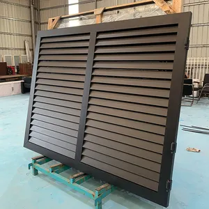 Factory Price Black Aluminium Fence And Trellis Gate Slats Louver Horizontal Metal Fence Panel