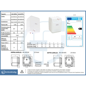 Aton 10lt Vertical Under-Sink Electric <b>Tankless</b> <b>Water</b> <b>Heater</b> for Bathroom & RV 2 Years Old for Outdoor Use - Product Image 2