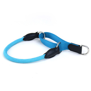 Kerah pelatihan hewan peliharaan kustom yang dapat diatur kerah tali selip nilon reflektif dengan cincin BERHENTI yang dapat disetel - Product Image 4