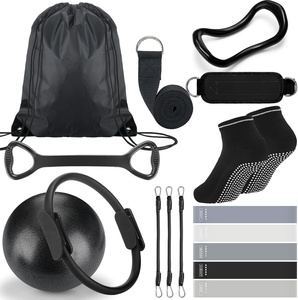 CZFIT - Juego de 8 Anillos de Pilates para Mujer, Antideslizantes, Equipo de Gimnasio y Yoga, Incluye Banda de Resistencia, Bolsa de Transporte y Accesorios de Pilates - Product Image 1