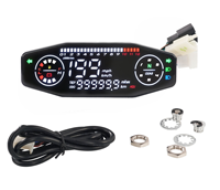 Harga Pabrik Terlaris Universal 12V Motor LED Digital Instrument Speedometer Voltmeter Pengukur Level Oli