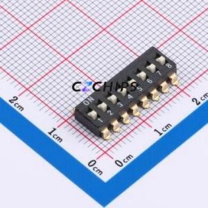 DSIC-08-LS-GER DIP Switch SMD Switch Flat Toggle, Raised Type Single Pole Single Throw 8 2.54mm - Product Image 1