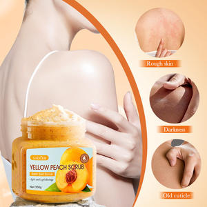 Venta al por mayor caliente eliminar la piel muerta Etiqueta Privada mejorar la rugosidad hidratante melocotón blanqueamiento limpieza profunda exfoliante corporal - Product Image 4
