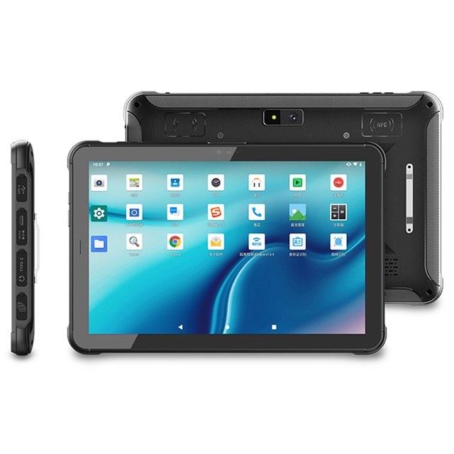 10.1Inch 4G 5G IP65 Waterproof Industrial Rugged Tablet with QR Code Barcode Scanner NFC Android 15 HD 1920*1200 Display