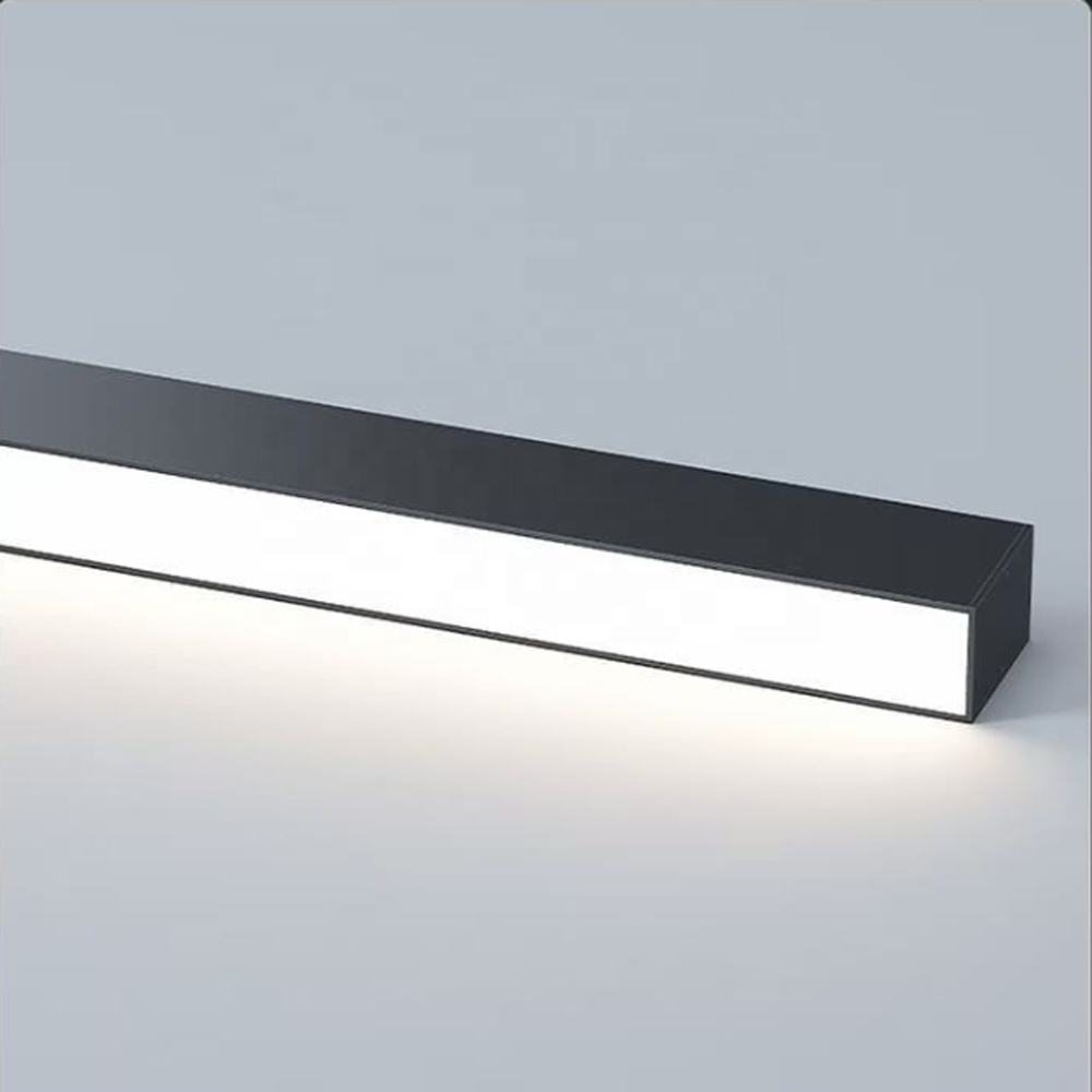 Rectangular Strip Light Indoor 2ft 4ft BLACK-profile Rectangle Shape 4000K Adjustable Color ...