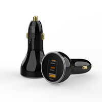 Chargeur de voiture USB C 3 ports 160W, adaptateur PD 100W Type C, charge rapide compatible avec iPhone 16, Galaxy S24 S23, écouteurs