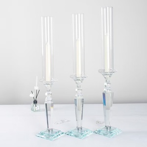 装饰水晶柱烛台婚礼圣诞餐桌装饰烛台 - Product Image 2