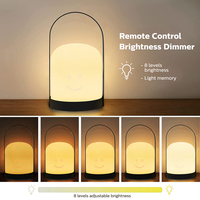 Lampe de chevet LED moderne Coolqing à changement de couleur, rechargeable par USB, pour chambre à coucher, portable