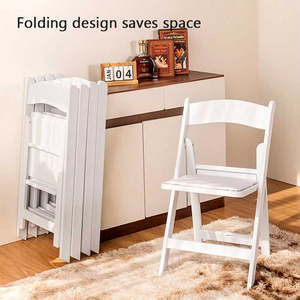 Silla de plástico plegable con respaldo para banquetes, silla portátil de resina para exterior para banquetes de boda, silla de recepción para adultos, éxito de ventas al por mayor - Product Image 5