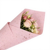 Papier d'emballage pour fleurs fait main YZ Wholesale, imperméable, recouvert de résine, motif rétro en pétales, pour emballages cadeaux floraux