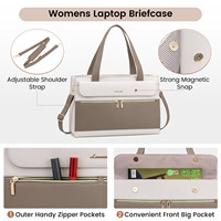 LOVEVOOK Sac à main en cuir PU pour ordinateur portable, sac à bandoulière pour femme, sac de bureau, grande capacité, sac pour ordinateur portable 15,6 pouces pour femmes