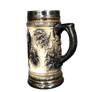 HAUCOZE Stein de la <span class=keywords><strong>cerveza</strong></span> de cerámica taza de <span class=keywords><strong>cerveza</strong></span> hecha a mano taza Tankard Petwer tapa caballo TRANSPORTE <span class=keywords><strong>Y</strong></span> SOCORRO - Product Image 3