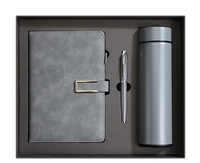 Set de Regalo de Lujo para Negocios al por Mayor: Cuaderno A5 de Cuero PU Personalizable con Bolígrafo y Taza Térmica