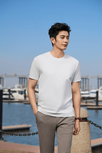 เสื้อยืดโอเวอร์ไซส์สีพื้นผ้าฝ้ายแท้ 100% หนัก 250 กรัม ทรงหลวมไหล่ตก สั่งทำได้ ยูนิเซ็กส์ ขายส่ง - Product Image 3