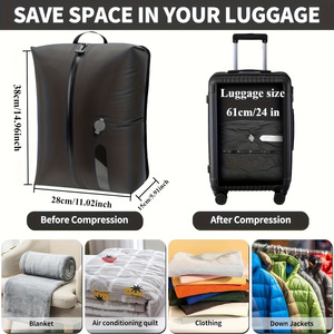 Sacchetti Sottovuoto con Pompa Impermeabili e Ermetici <span class=keywords><strong>per</strong></span> Organizzare Valigie e Bagagli da Viaggio Pieghevoli - Product Image 3