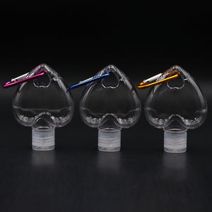 Botella de spray colgante con forma de corazón, botella vacía desinfectante de manos con tapa de mariposa, 50ml - Product Image 1