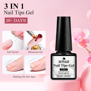 <span class=keywords><strong>Mtssii</strong></span> เล็บต่อเล็บแบบใส3 in 1ขนาด7มล. ศิลปะการทำเล็บแบบโปร่งใสกาวทาเล็บเจล - Product Image 3