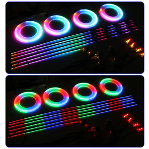YOBIS 18 en 1 22 en 1 Kit ambiental App Control Auto Deco lámpara acrílico fibra óptica Interior Sinfonía coche LED tira de luz ambiental - Product Image 2