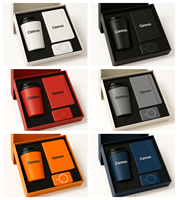 Ensemble cadeau d'entreprise avec logo personnalisé : carnet A5 + gobelet isotherme + clé USB, cadeau d'affaires haut de gamme pour clients et employés