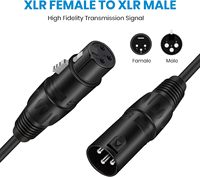 Professionnel 3m 5m 10m 50m 100m Xlr vers Xlr Microphone équilibré connecteur 3Pin câble Audio haute qualité mâle à femelle câble Xlr