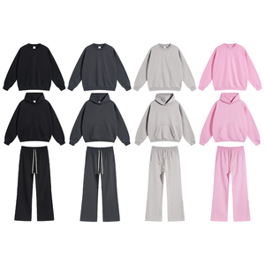 Unisex 430gsm Sports <b>Sweat</b> Suits Customizable Logo Men's Hoodie Jogger & Women's Tracksuit <b>Set</b> Winter Sports Clothing - Product Image 1