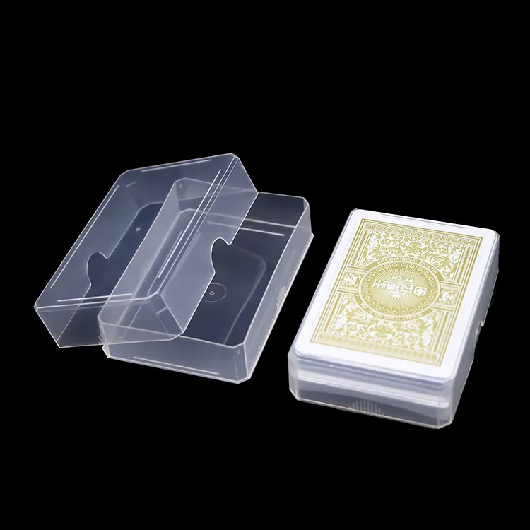 Caixa de Armazenamento de embalagens de Plástico Transparente Um Baralho Caixa Recipiente Rígido de Proteção Caso Do Cartão De Jogo de Poker