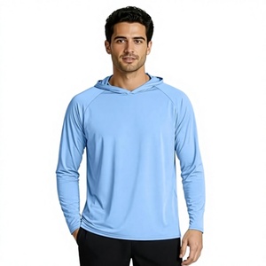 Sudadera con Capucha de Protección Solar UPF 50 para Hombre, Negra, Blanca y Gris, Lisa, de Manga Larga, para Pesca, Senderismo y Running, Proveedor Mayorista - Product Image 2