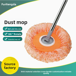 Balai de Nettoyage Réglable en Microfibre avec Manche Ajustable et Tête Remplaçable pour le Nettoyage des Sols et Murs Domestiques - Product Image 4