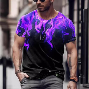 2026 New Cross-Border Hot-Selling Breathable Cotton Blend <strong>3D</strong> Digital <strong>T</strong>-<strong>Shirt</strong> Fashionable Loose Trendy Street Hip-Hop - Product Image 3