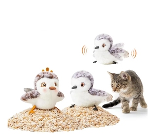 Giocattolo per Gatti Uccello Sbattente d'Ali Realistico, Richiamo Sonoro, Ricaricabile, Attivato al Tocco, Gioco Interattivo per Gattini con Erba Gatta - Product Image 6