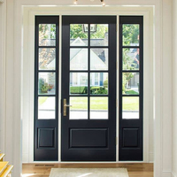 CBMMart Portes d'entrée en bois de haute qualité avec porte d'entrée principale en verre et double porte en bois pour la maison