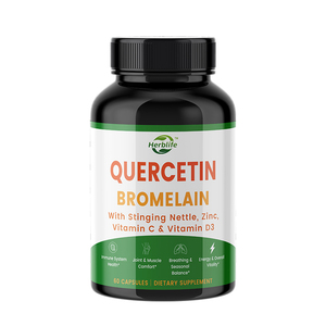 Cápsulas de Quercetina con Bromelina, Vitamina C, Vitamina D3 y Zinc de Marca Privada OEM, Suplemento para Hombres y Mujeres, Refuerzo Inmunológico - Product Image 1