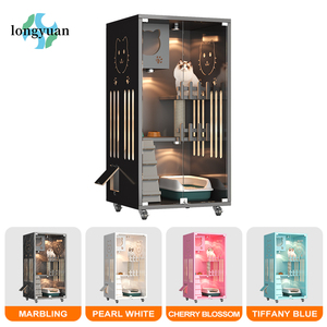 Maison pour chat en bois massif de luxe à plusieurs étages <span class=keywords><strong>Cage</strong></span> pour chat en bois Maison pour animaux de compagnie Villa <span class=keywords><strong>Cage</strong></span> pour oiseaux <span class=keywords><strong>Cage</strong></span> pour animaux de compagnie Grande villa pour chat