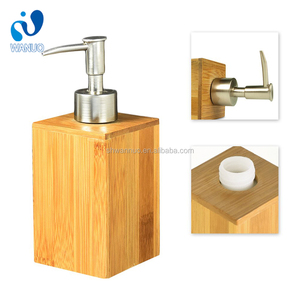 WanuoCraft En Bois Naturel En Bambou Carré Savon <span class=keywords><strong>et</strong></span> Distributeur <span class=keywords><strong>de</strong></span> Pompe À Lotion pour <span class=keywords><strong>Cuisine</strong></span> ou <span class=keywords><strong>Salle</strong></span> <span class=keywords><strong>De</strong></span> <span class=keywords><strong>Bain</strong></span> Comptoirs - Product Image 2