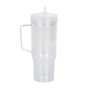 Tazas de Viaje Personalizadas de 40oz con Diseño de Bola de Nieve, de Doble Pared, Acrílicas, con Tapas de Colores, Pajita y Tapón de Silicona - Product Image 4