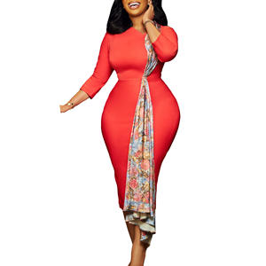 Vestidos Elegantes de Manga Tres Cuartos con Estampado Africano para Mujer Talla Grande, Estilo OL - Product Image 2