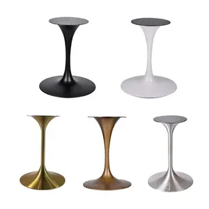 Endüstriyel kahve Bar masası baz bacaklar Modern kahve mobilya masa ayakları krom pirinç Metal lale masa üsleri