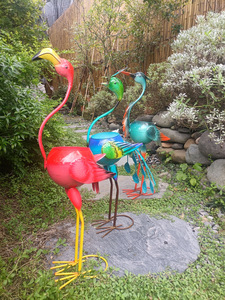<span class=keywords><strong>Flamant</strong></span> rose, paon, pot de fleurs, animal de jardin, pièce décorative - Product Image 5