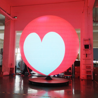 Pantalla de esfera de dimensión personalizada, pantalla Led de bola de vídeo esférica para publicidad interior, pantalla Led curva P1.8 P2 P3 P4