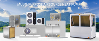 Pompe à chaleur électrique à onduleur personnalisée en usine, haute efficacité, chauffage et refroidissement, chauffe-eau de piscine, échangeur de chaleur en titane pour
