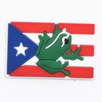 Breloques de chaussures personnalisées de Porto Rico en gros, accessoires de chaussures en PVC à thème dessin animé, breloques porte-bonheur pour sabots des Portoricains, vente chaude