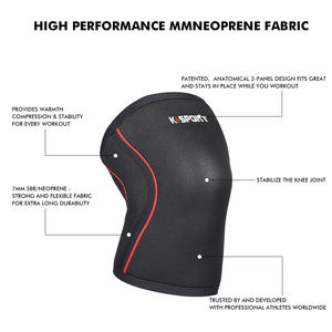สนับเข่าระบายอากาศได้ดีนีโอพรีน7มม. สำหรับผู้ชายและผู้หญิงไม่ลื่นรองรับการแข่งขัน <span class=keywords><strong>ksport</strong></span> สีดำ - Product Image 3