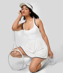 青山卸売 カスタム ベストセラー 新登場 レディース 通気性抜群 セクシー ワンピース テニススカート スリム ハイストレッチ プリーツ ヨガ ゴルフドレス - Product Image 3