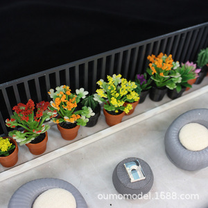<span class=keywords><strong>Pilar</strong></span> inmortal en miniatura, adorno de escena de planta verde en maceta, decoraciones de casa de muñecas de plástico con maceta - Product Image 4