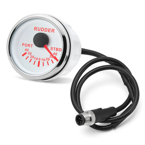 Indicatore Angolo <span class=keywords><strong>Timone</strong></span> NMEA2000 52MM STBD PORT per Motore Sinistro Destro Yacht Imbarcazione con Retroilluminazione Rossa e Puntatore - Product Image 2