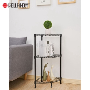 <span class=keywords><strong>3</strong></span> katmanlı mutfak köşe raf siyah kare banyo rafı - Product Image 3