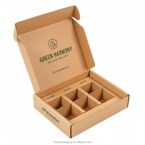 Boîte d'expédition cosmétique de luxe personnalisée avec logo imprimé, boîte en carton ondulé type avion avec insert en papier sur mesure - Product Image 5