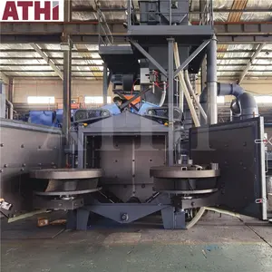 Engrenagens Castings Pesados Wheelabrator Mesa Rotativa Polimento Shot Peening Blasting Machine