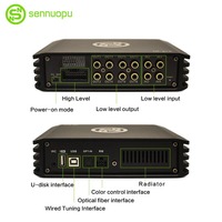 Haut-parleur ODM Sennsennuopu 8 canaux, 6,5 pouces, tweeter intégré, amplificateur 4 canaux intégré, subwoofer adapté, noir, universel