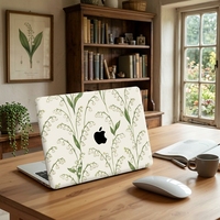 Coque d'ordinateur portable personnalisée imprimée en couleur, motif abstrait élégant, coque rigide anti-rayures, protection imperméable pour MacBook Air Pro